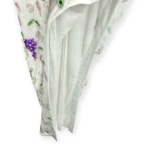 Mac Duggal Embellished Lace Sleeveless V-neck Thigh Slit Gown 10893 NEW Size 2 - Picture 8 of 16